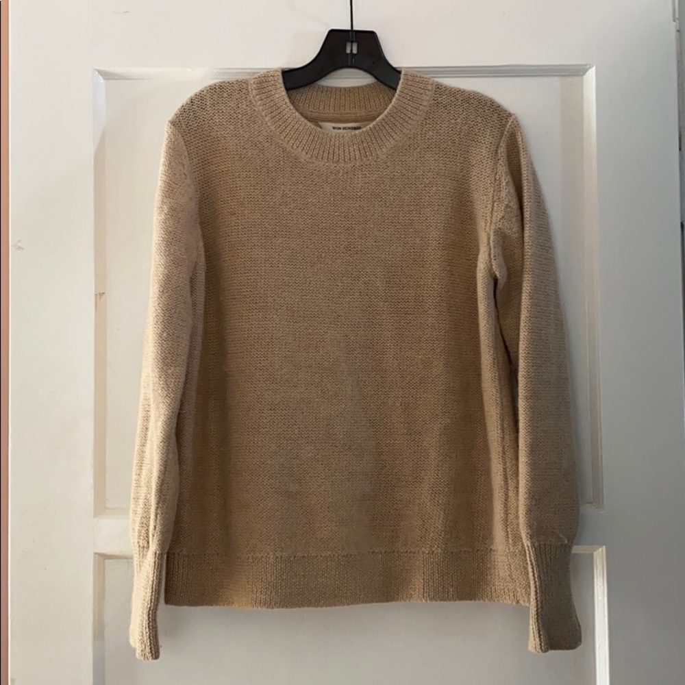 Won Hundred crewneck camel sweater